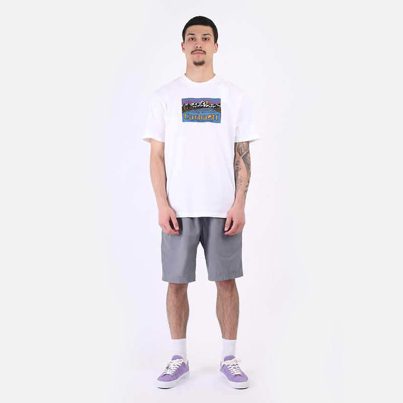 мужская белая футболка Carhartt WIP S/S Great Outdoors T-Shirt I029609-white - цена, описание, фото 5